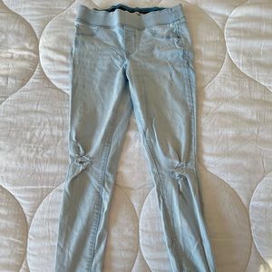 Old Navy Rockstar Jeggings in light blue/acid wash, size 6